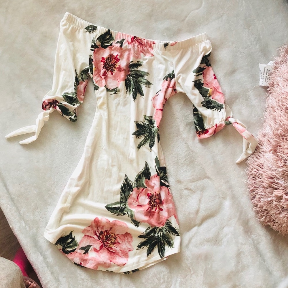 Floral Off Shoulder Dress